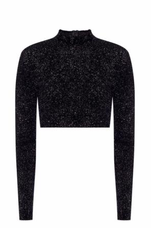 Cropped sweater trimmed with a lurex thread, zdjęcie 1 Cropped sweater trimmed with a lurex thread od Versace Versus